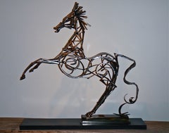  "Rhaebus, War Horse", welded steel steed,  invokes a monumental scale