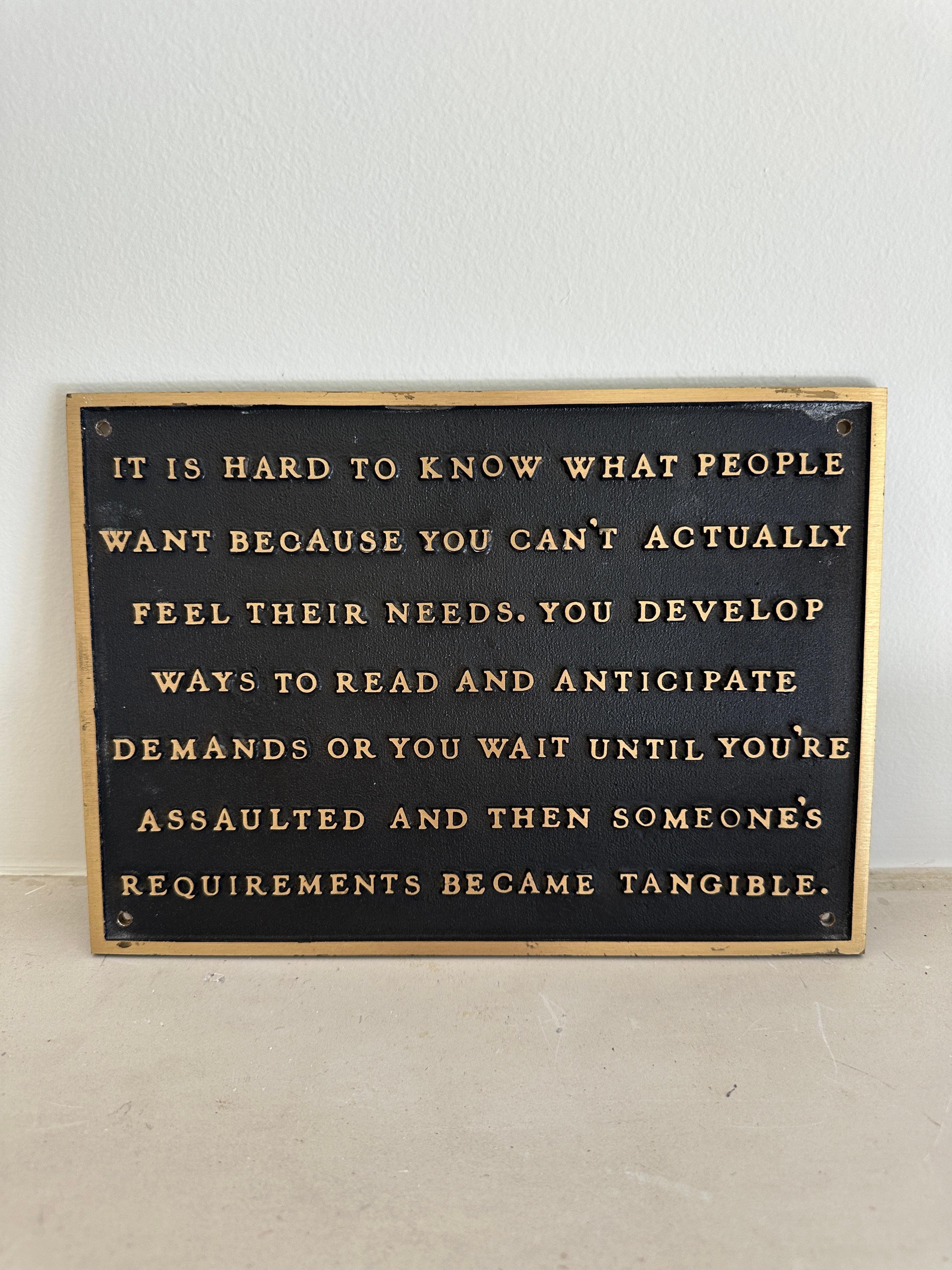 Selections from the Living Series: It is hard to know what people want... - Contemporary Art by Jenny Holzer