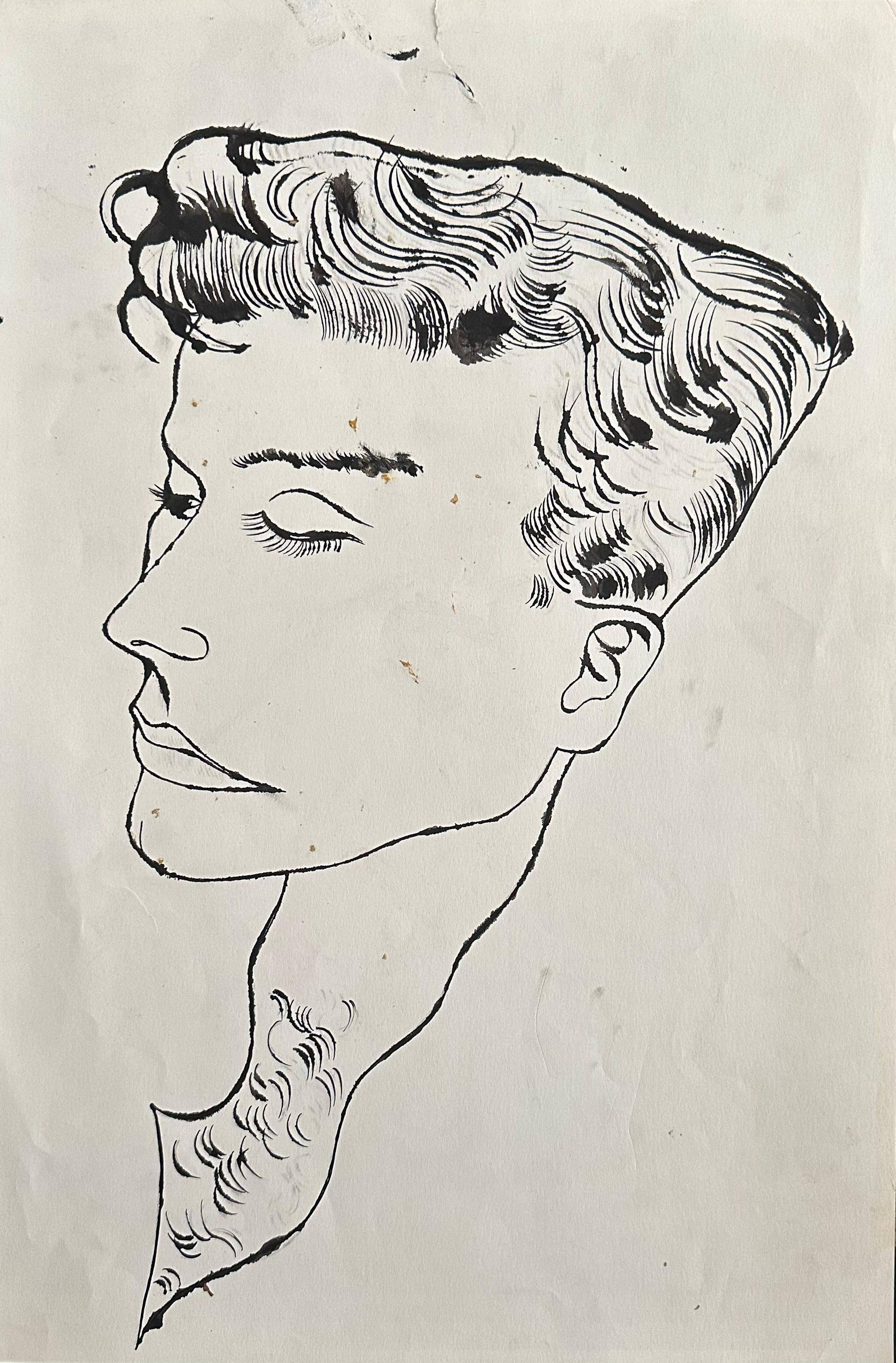 Male Portrait - Art by Andy Warhol