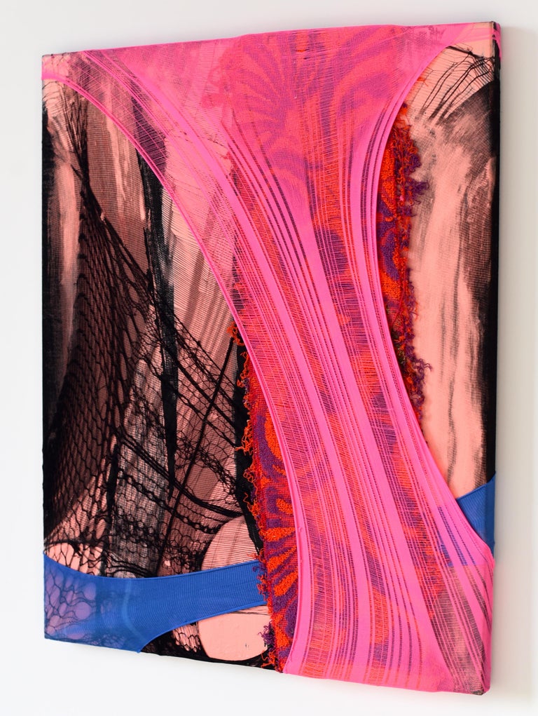 Anna Lena Sauer Nylon Painting 32 Abstract Textile Painting