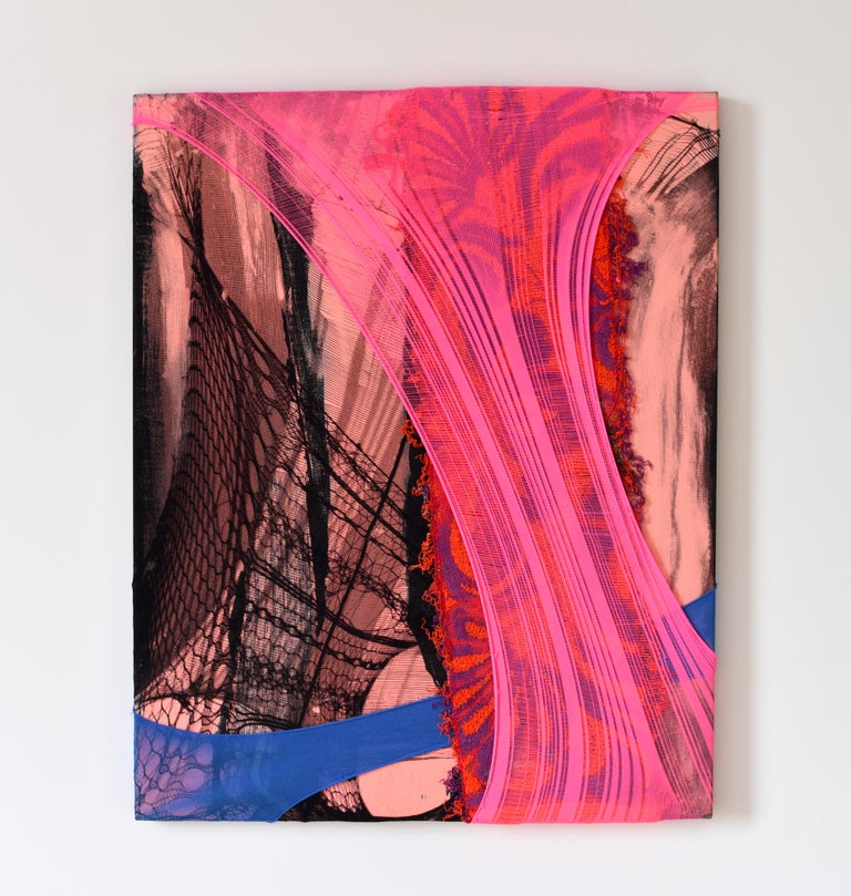 Anna Lena Sauer Nylon Painting 32 Abstract Textile Painting