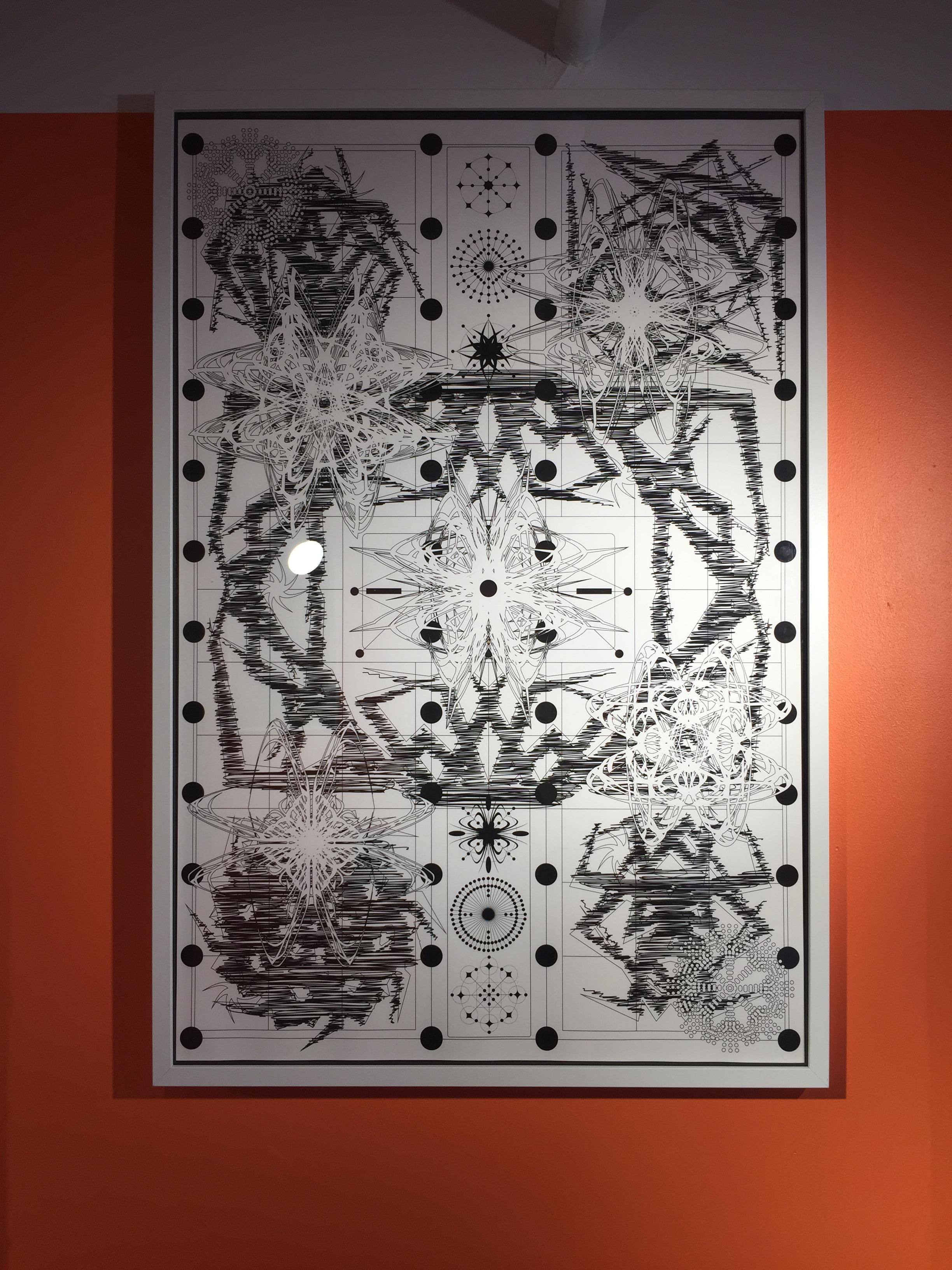 Chec-Karte (Grau), Abstract Print, von William Mora