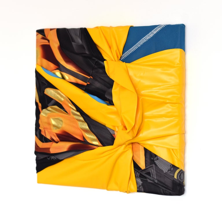 Anna Lena Sauer Superhero 2 Abstract Textile Painting Fabric