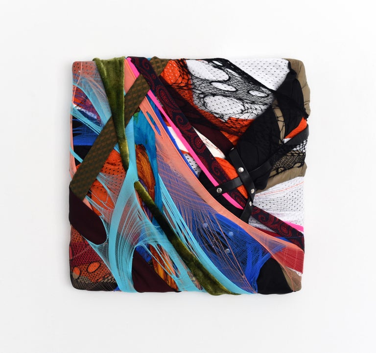 Anna Lena Sauer Genuine Abstract Textile Painting Fabric Mixed