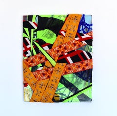 Stadtansichten (abstract textile fabric mixed media sustainable art design pop)