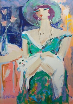 George Hamilton (American 1934); The Stray; acrylic on artboard