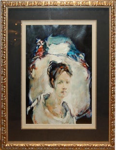 Allyn Amundson (American 1934 - 1975); Portrait; oil on paper