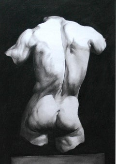 unsigned; Study of a Man’s Back; pencil on paper