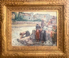 Mischa Askenazy (1888 - 1961); Along the Arno - Florence; oil on board