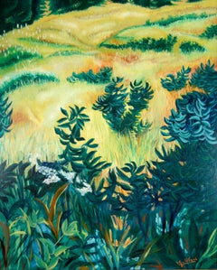 Louis Goldfarb (Belgian 1932);  Prairie en Ile de France; oil on canvas