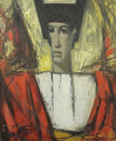 Antonin Marek Machourek (Czech 1913 - 1991); Figure I; oil on canvas;