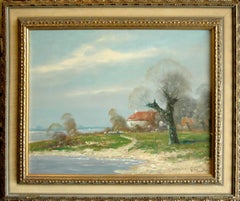 Helmut Reuter (German 1913 - 1985); The Country House; oil on canvas