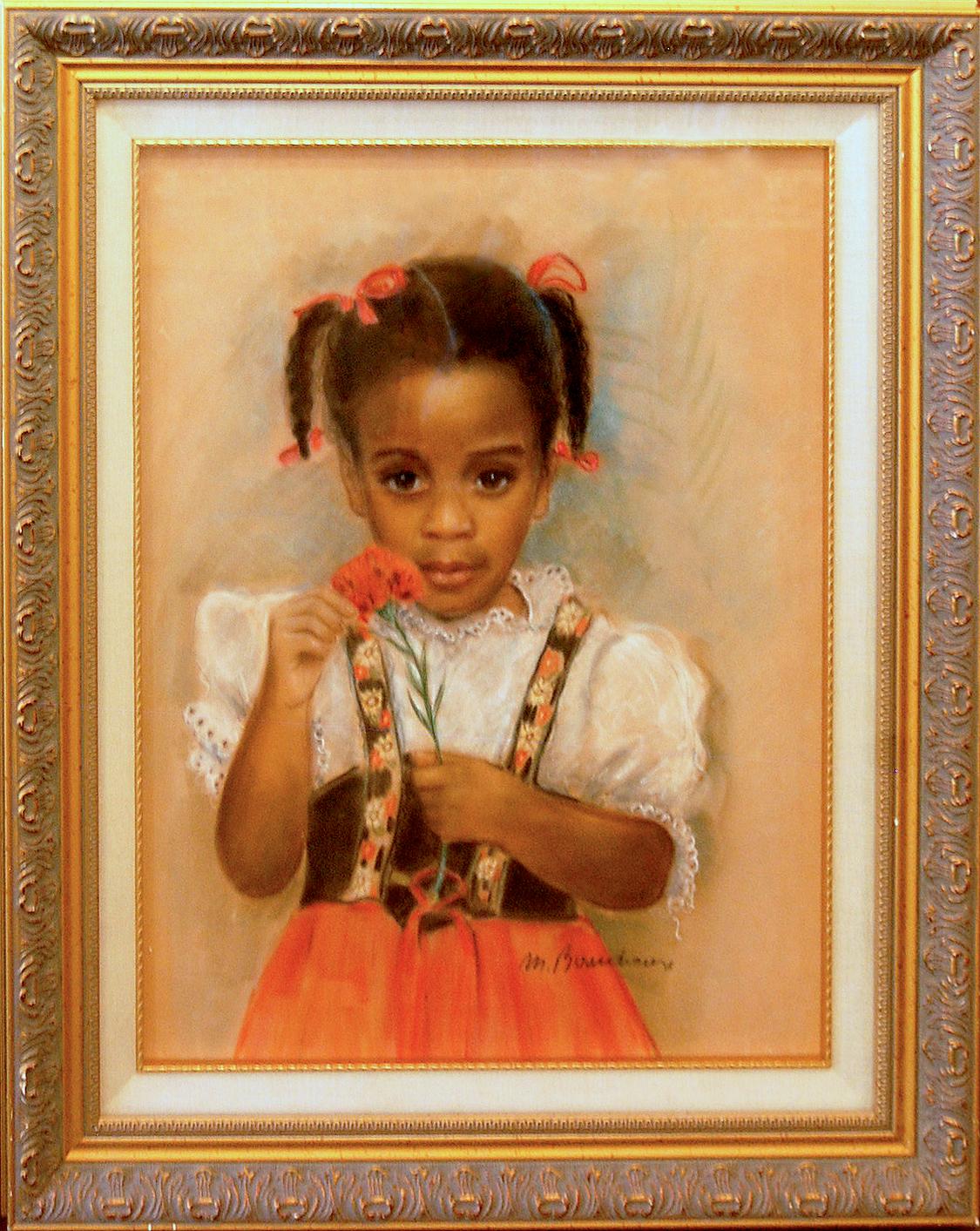 Monique Baudaux (Belgian 1931 - 2009); Abby; pastel on paper 1