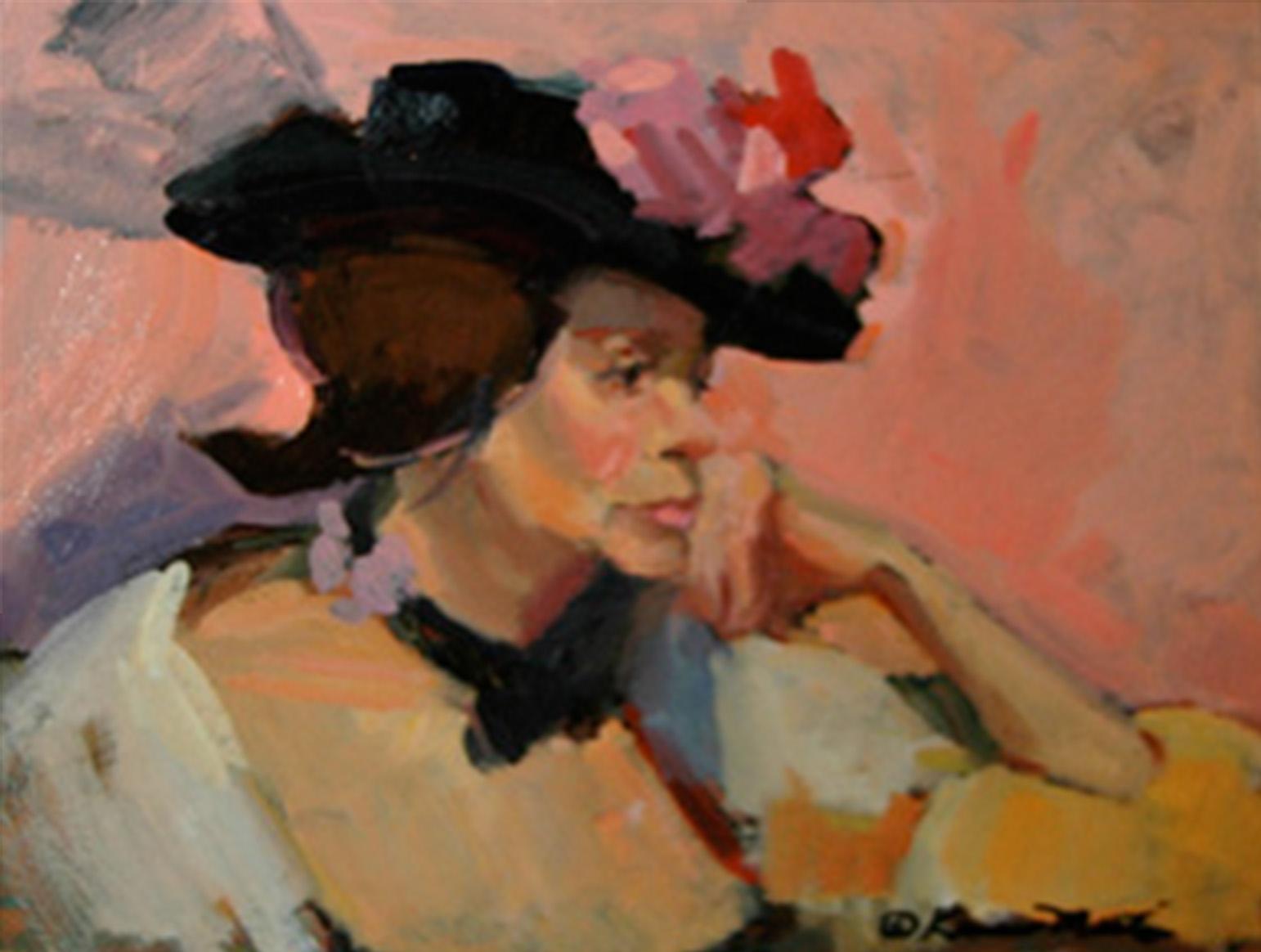 Martin Karen Portrait Painting - Lady with hat