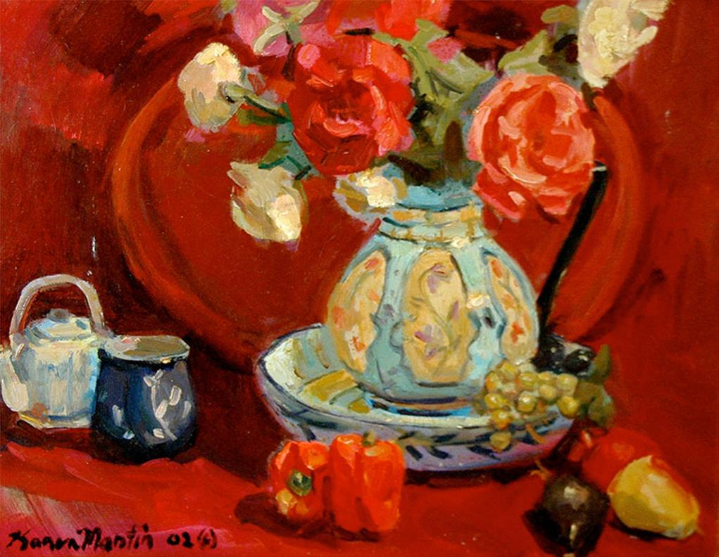 Martin Karen Still-Life Painting - vase with flowers