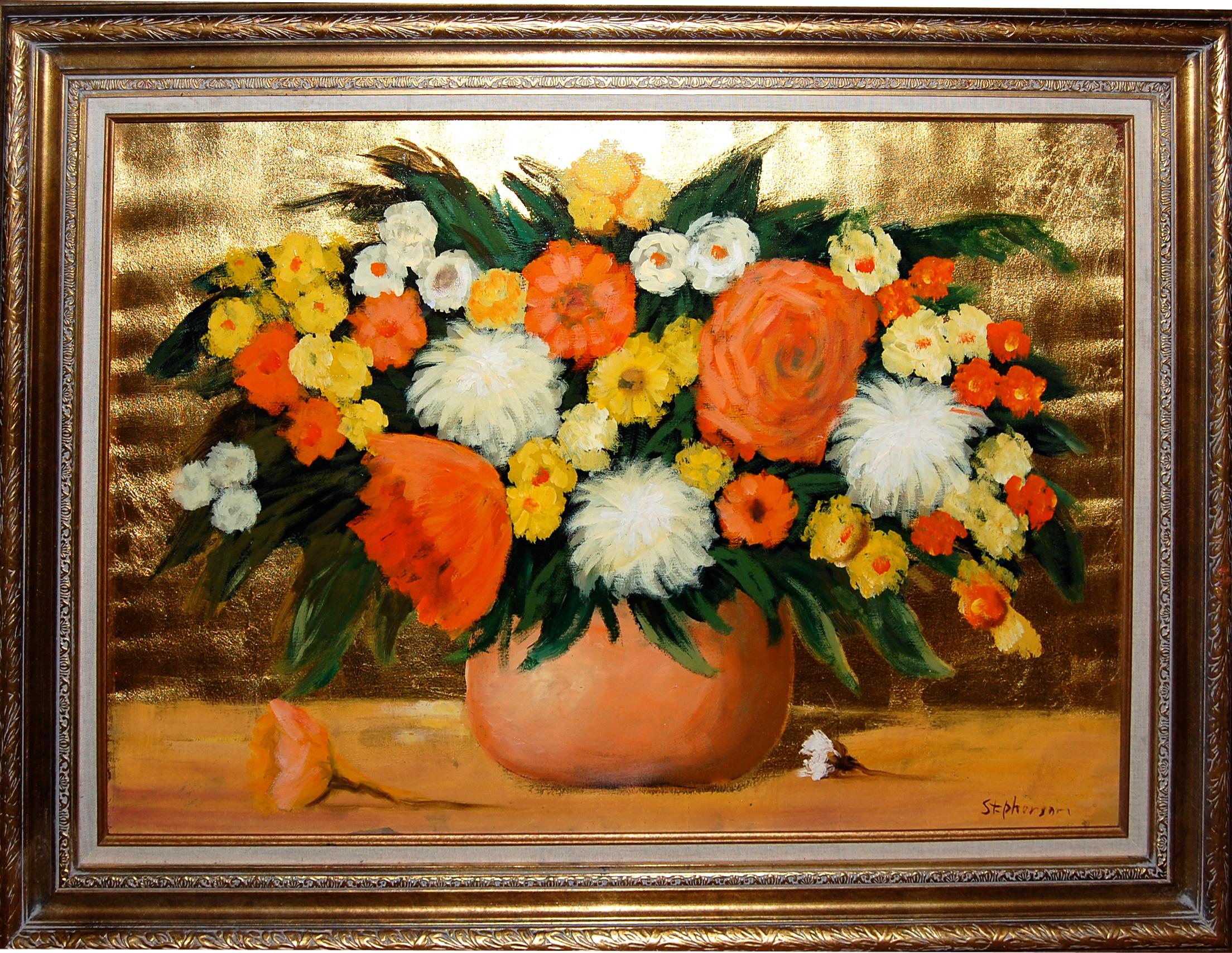 Still Life with Flowers - Painting by Stephenson Steve