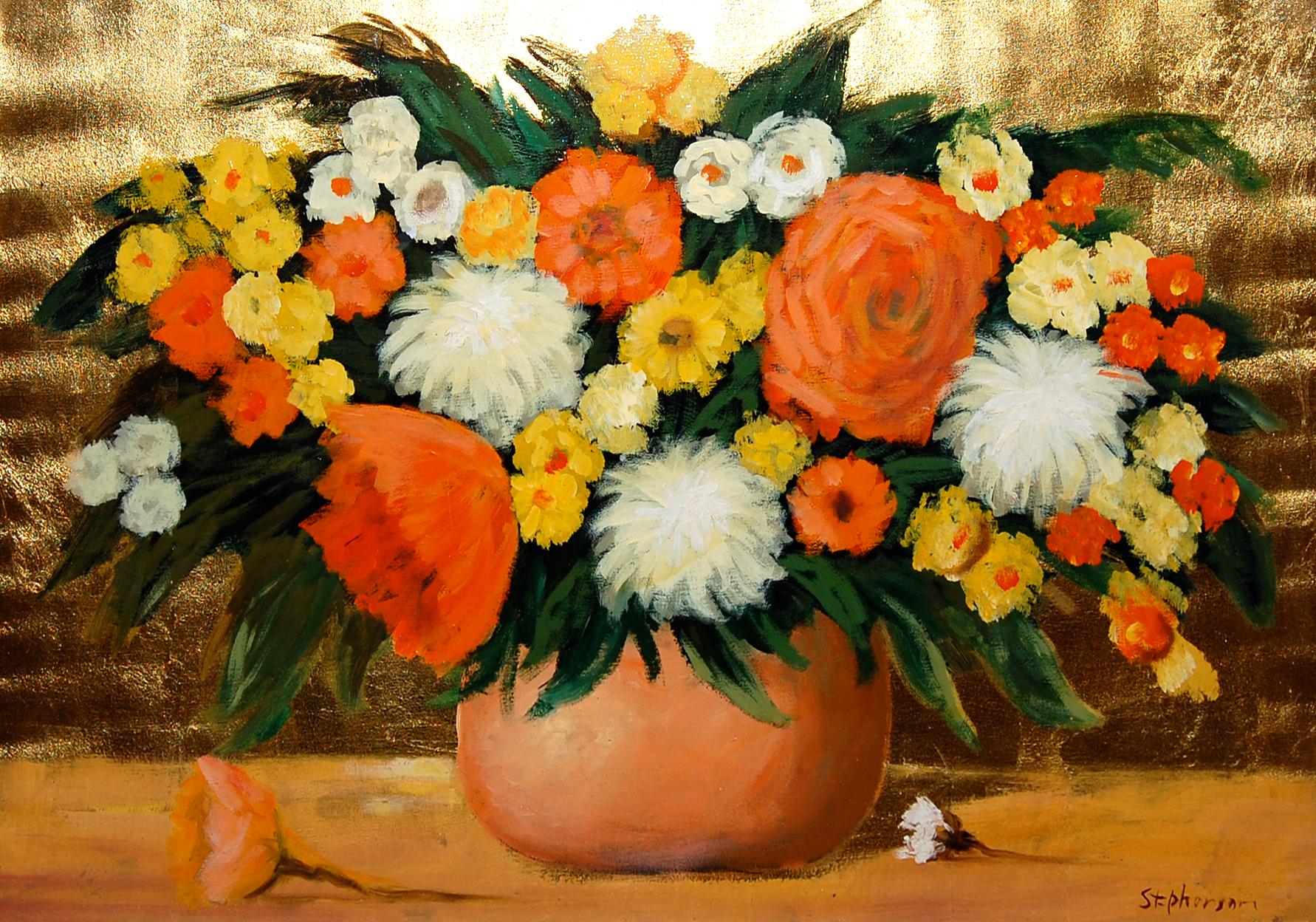 Stephenson Steve Still-Life Painting - Still Life with Flowers