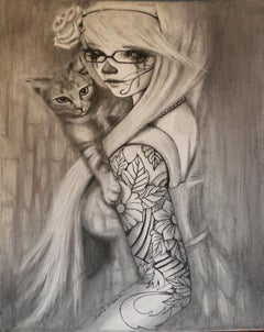 Cat With A girl