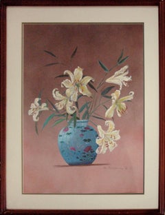 Chinese Vase; Monique Baudaux; Late 20th; mixed media on paper;