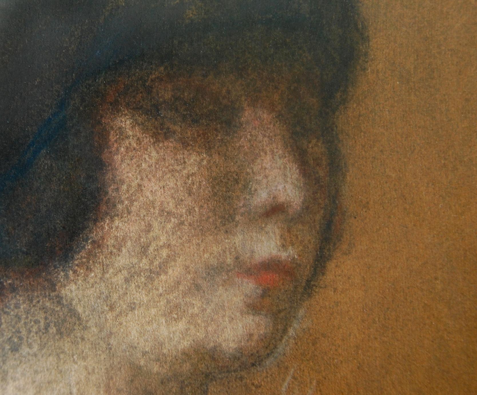 Louis Kronberg (American 1872 - 1965); Portrait; pastel on paper For Sale 2
