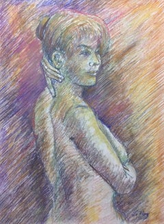 Harry LeMay (American 20th c); Nude Woman; pastel