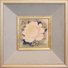signed O’Keeffe; White Rose; watercolor