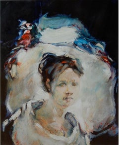 Allyn Amundson (American 1934 - 1975); Portrait; oil on paper