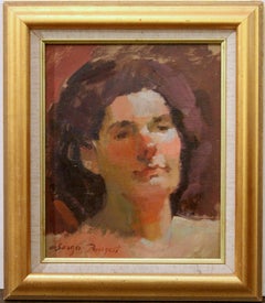 Sergei Bongart (Russian 1918 - 1985); Portrait; oil on board