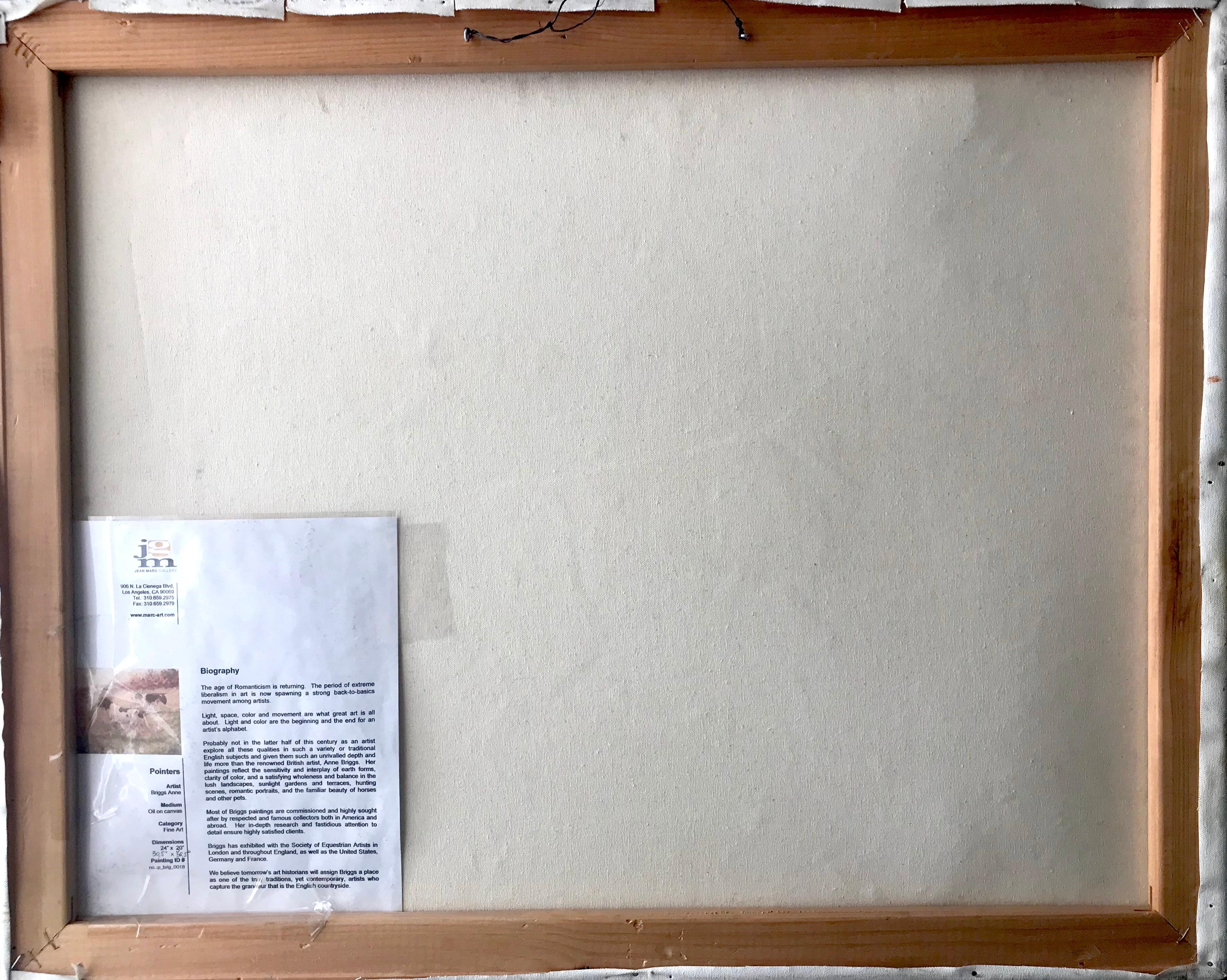 Anne Briggs (British 20th c); Pointers; oil on canvas For Sale 3