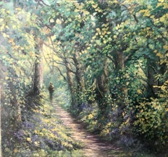 Anne Briggs (British 20th c); Forest Paths; oil on canvas