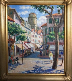 Edith Catlin Phelps (American 1875 - 1961); Town Square; oil on canvas