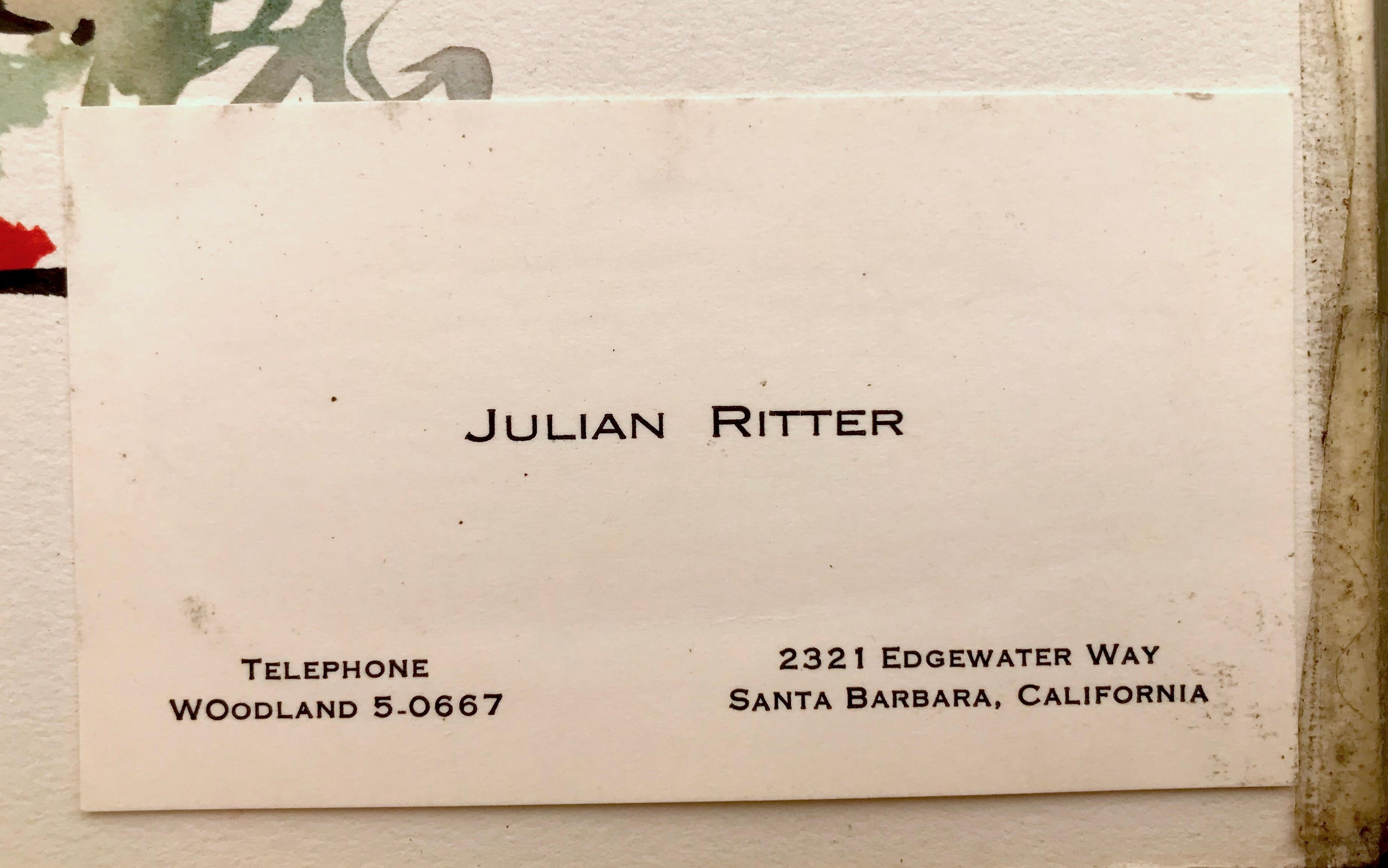 Julian Ritter (American 1909 - 2000); Five drawings; watercolor, ink on board; For Sale 4