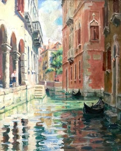 Edith Catlin Phelps (American 1875 - 1961); The Canal in Venice; oil on canvas