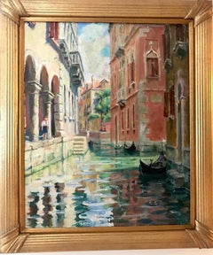 Edith Catlin Phelps (American 1875 - 1961); The Canal in Venice; oil on canvas