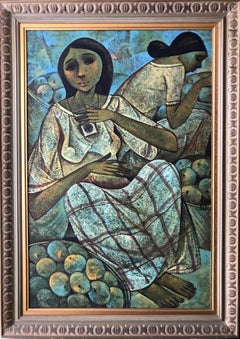 Roger San Miguel (Philipino 1940); Two women; oil on canvas