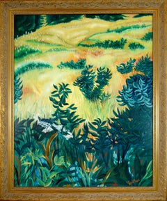 Louis Goldfarb (Belgian 1932);  Prairie en Ile de France; oil on canvas