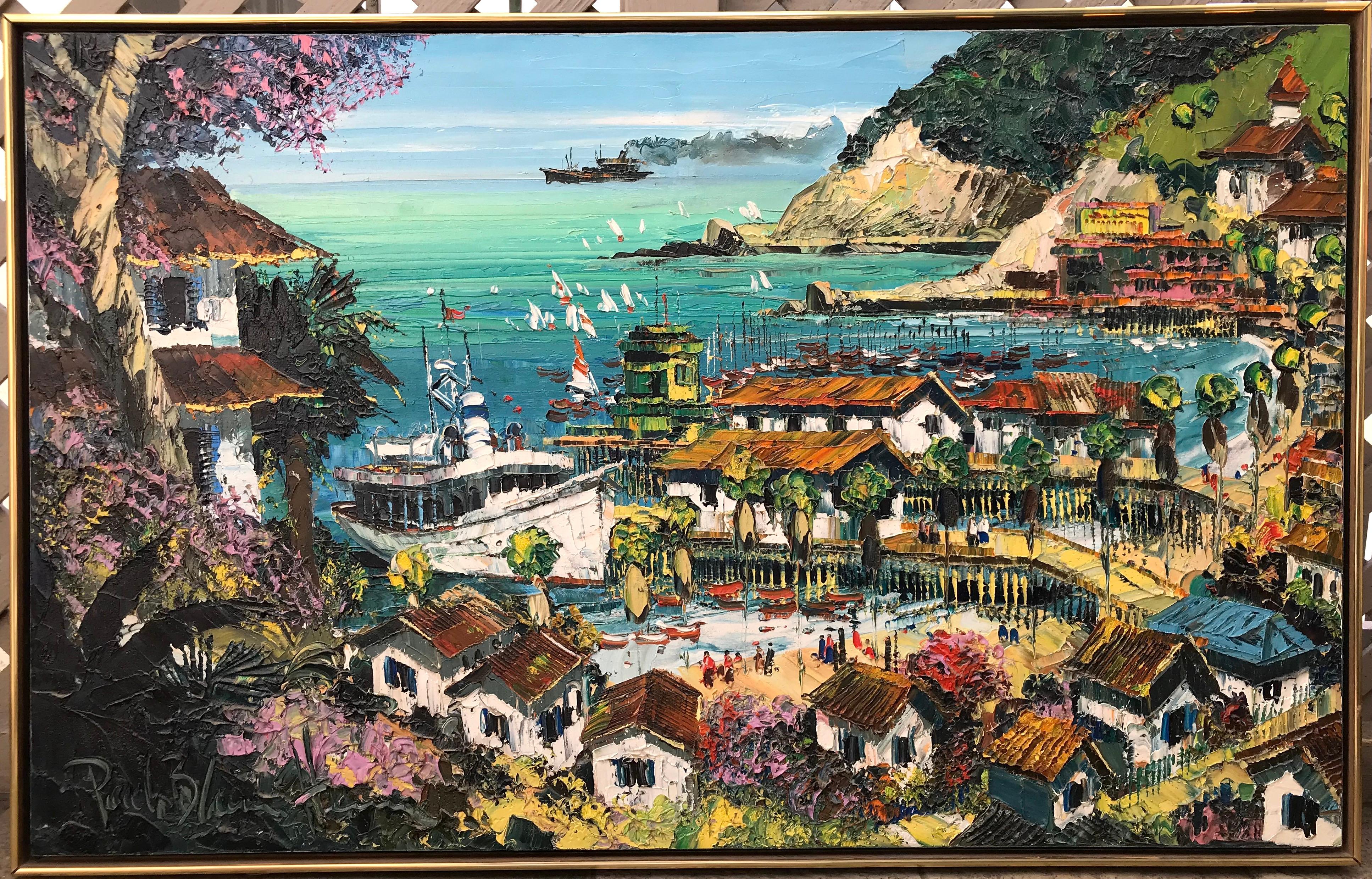 Paul Blaine Henrie (Amerikaner 1932 - 1999); Morning Sun on Avalon Bay; Öl auf Leinwand 1