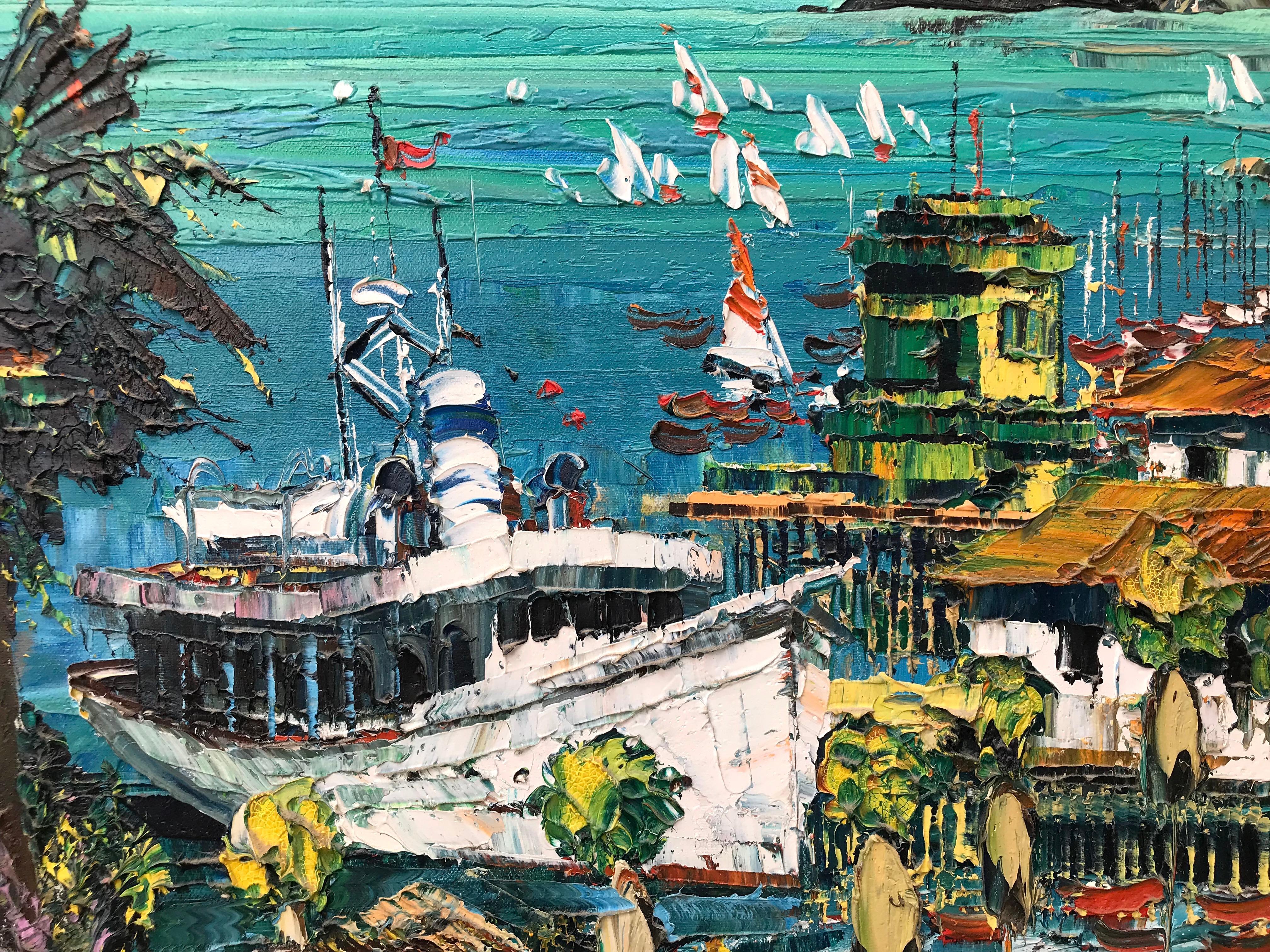 Paul Blaine Henrie (Amerikaner 1932 - 1999); Morning Sun on Avalon Bay; Öl auf Leinwand 3