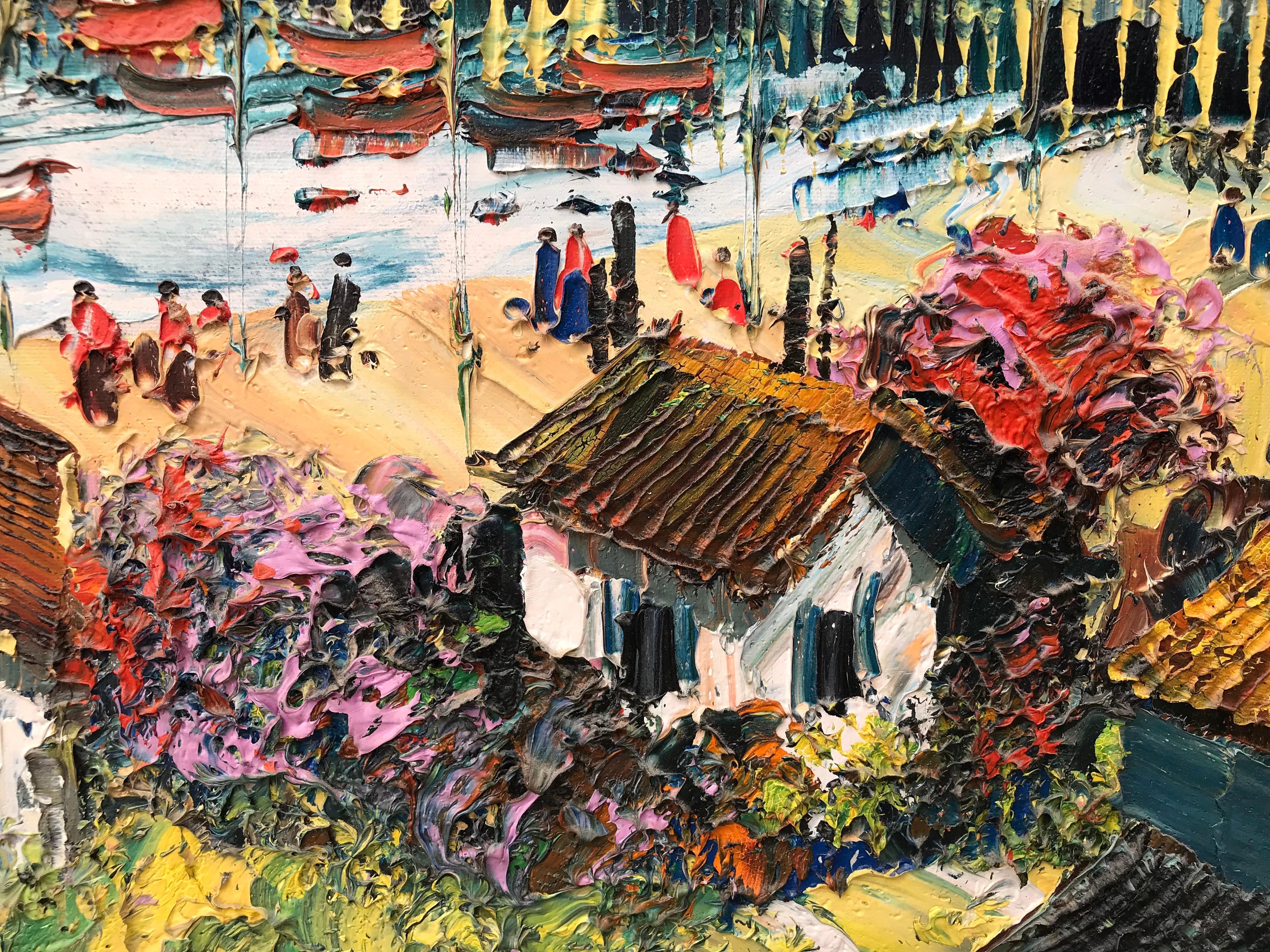 Paul Blaine Henrie (Amerikaner 1932 - 1999); Morning Sun on Avalon Bay; Öl auf Leinwand 4