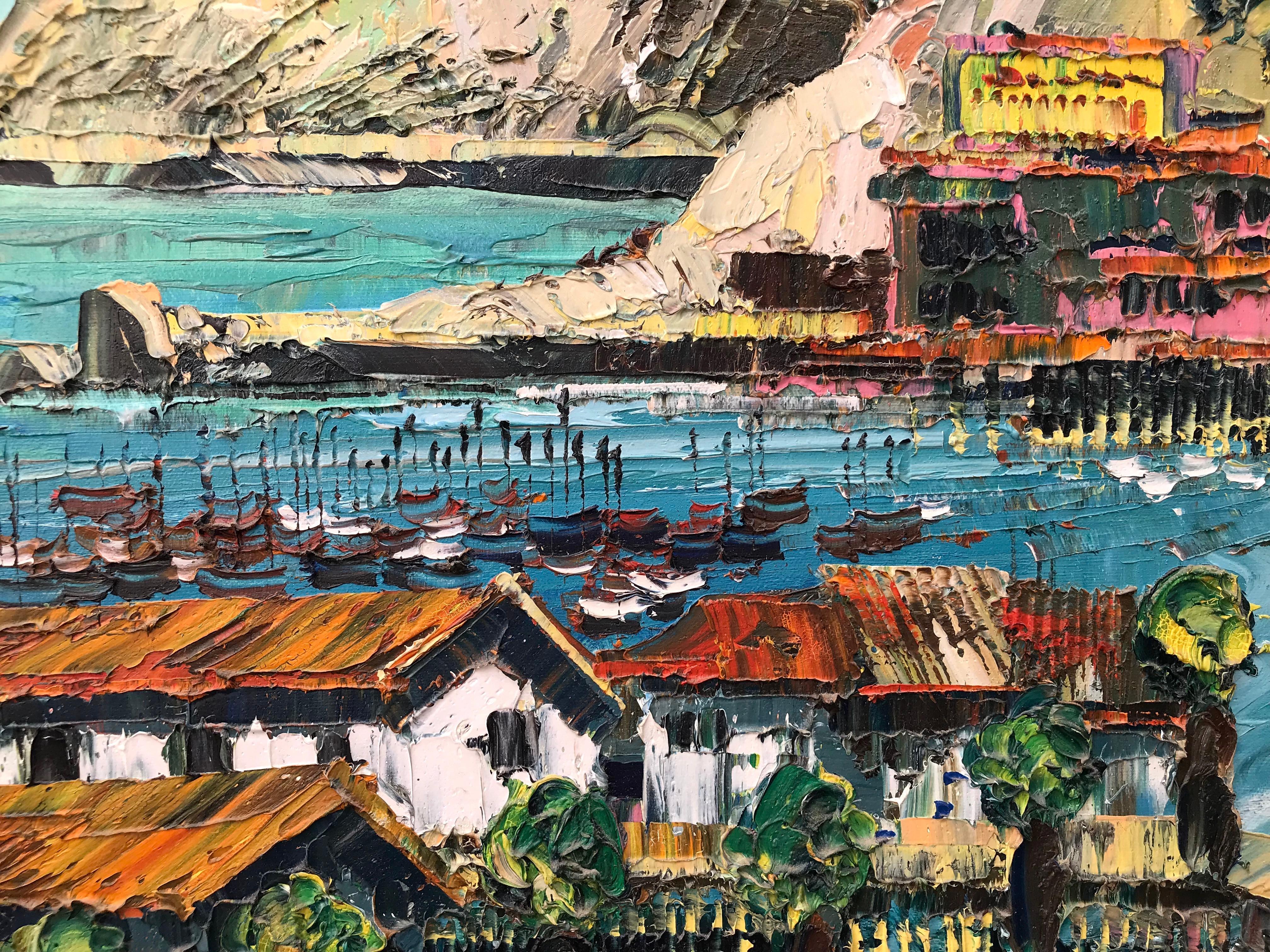 Paul Blaine Henrie (Amerikaner 1932 - 1999); Morning Sun on Avalon Bay; Öl auf Leinwand 5