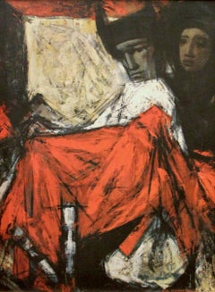 Antonin Marek Machourek (Czech 1913 - 1991); The Red Robe; Giclée print on canva