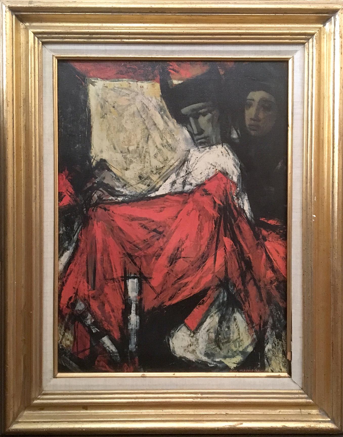 Antonin Marek Machourek (Tschechisch 1913 - 1991); The Red Robe; Giclée-Druck auf Leinwand im Angebot 1