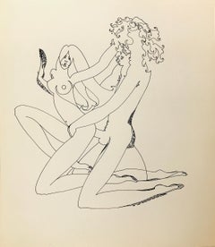 John Boyce (American 1938); Erotic drawing 3; ink on paper;