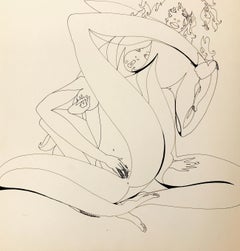 John Boyce (American 1938); Erotic drawing 5; ink on paper;