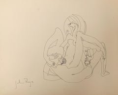 John Boyce (American 1938); Erotic drawing 8; ink on paper;