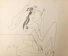 John Boyce (American 1938); Erotic drawing 9; ink on paper;