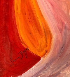 John Boyce (Américain, 1938) ; Portrait 6 ; huile sur toile, sans cadre