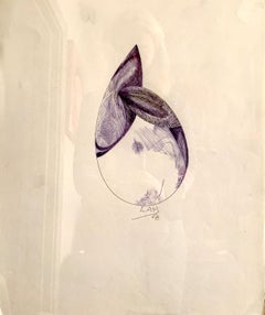 Wifredo Lam (Cuban 1902 - 1982); Abstract 2; pencil on paper