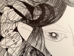 John Boyce (American 1938); Favorite Sister; ink on paper;