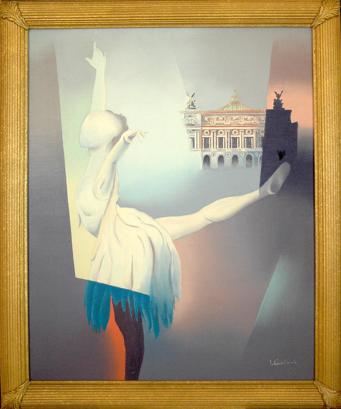 L’Opera - Painting by Louis Goldfarb
